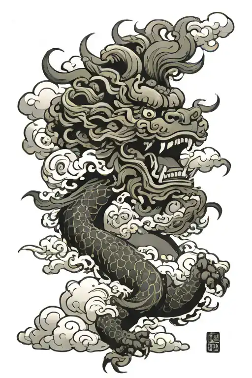 Foo Dog Clouds Smoke From Mouth