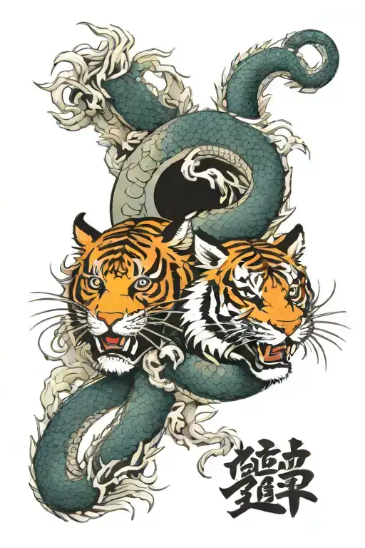 Dragon And Tiger Ying Yang