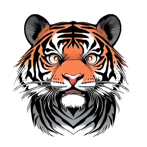 Tiger With Eyeballs Instead Of Stripes