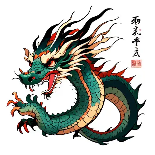 A Dragon With Text Saying White Owned