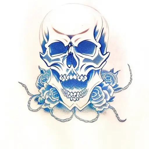 Skull Blue Eyes