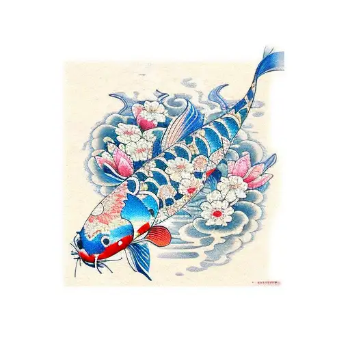 Japanese Koi Fish Half Forearm Sleeve