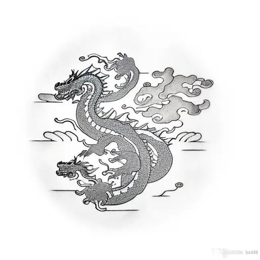 Dragon Coming Out The Ocean