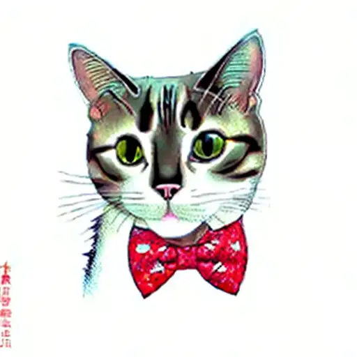 A Cat Wearing A Bow Tie