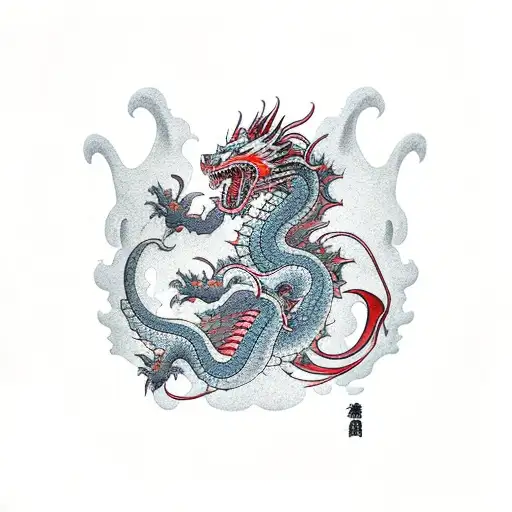 Cerezo Japones Con Un Dragon Enredado