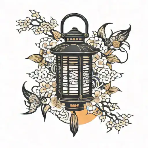 Izakaya Lantern Glowing In The Dark