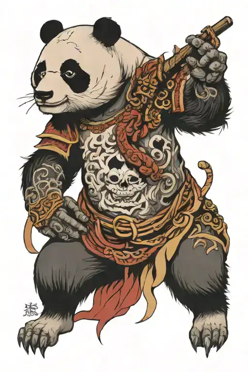 Half Angel Half Demon Panda