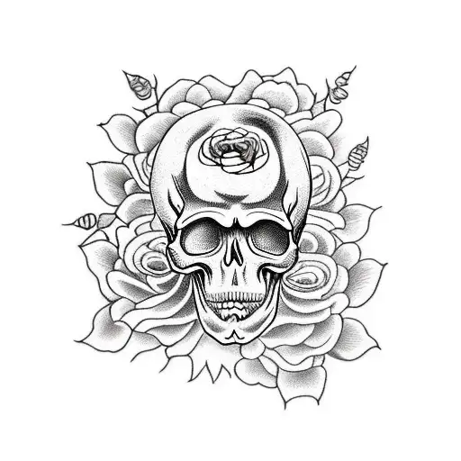 Skull And Roses