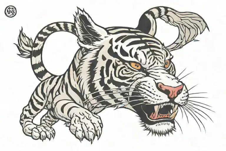 Moon And White Tiger