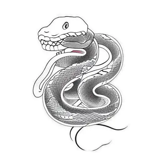 Snake Tattoo Around The Shoulder