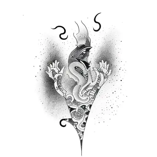 Forearm Abstract Water Minimalist Black And White