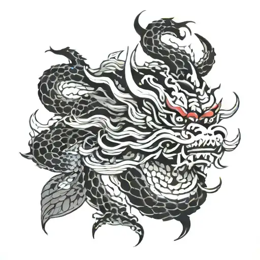 Japan Dragon And Only Mask