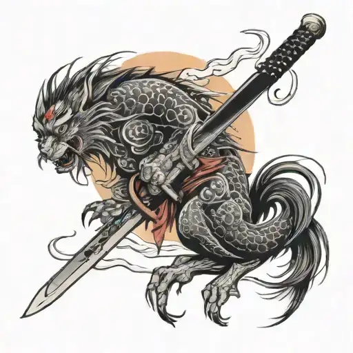 Book And Sword In The Full Moon