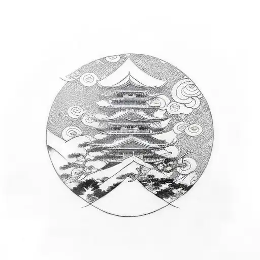 Samurai With Bansai Tree And Carp