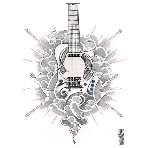 Boys Guitar Abstract