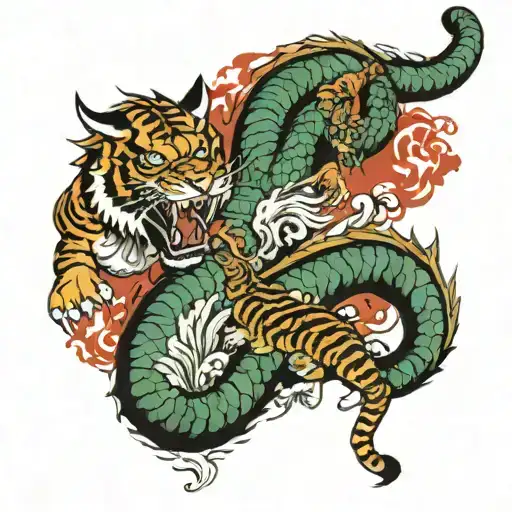 Dragon And Tiger Fight