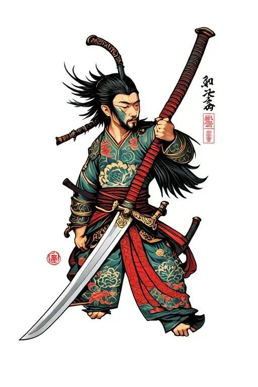 A Samurai Katana And A Knightsword