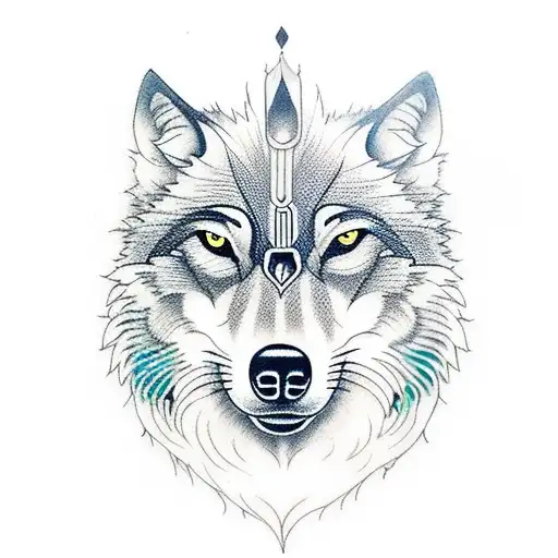 Wolf With Word Mizpah On Top