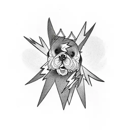 Dog With Lightning Bolts Eyes