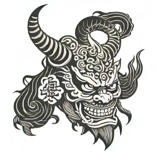 Mask Demon Japan Simple