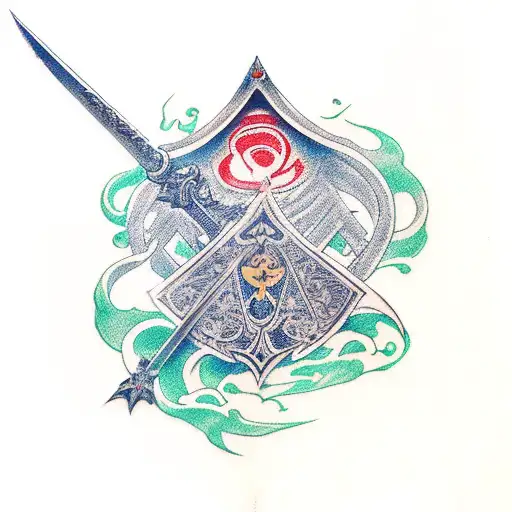 Ace Of Spades With Laughing Coffin Logo From Sword Art Online Anime