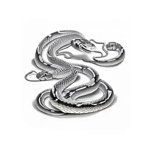 Cobra Snake On Arm Sleeve