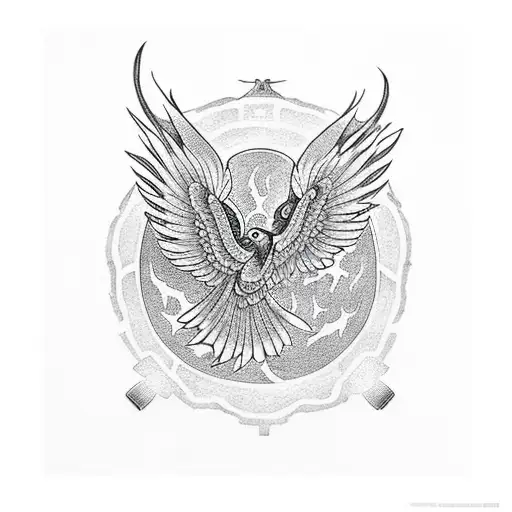 Pheonix Flying To Sun