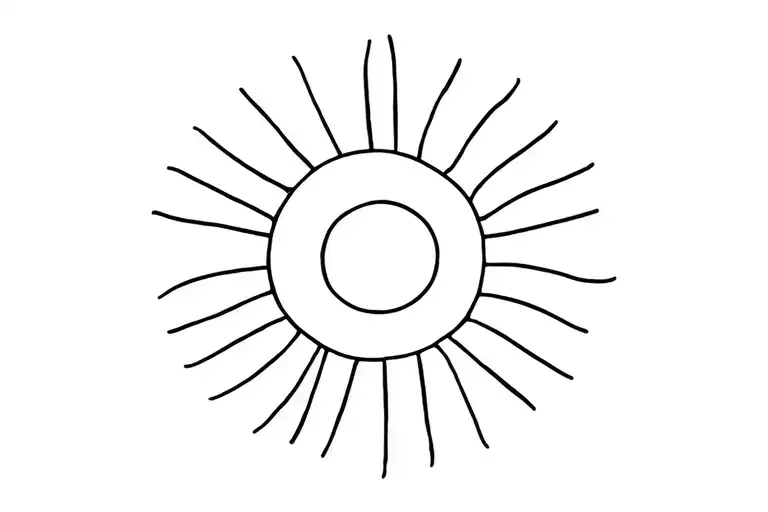 Sun With Rays Radiating