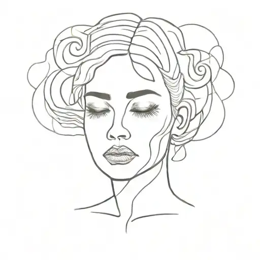 Female Head With Moods And Emotions Inside Brain