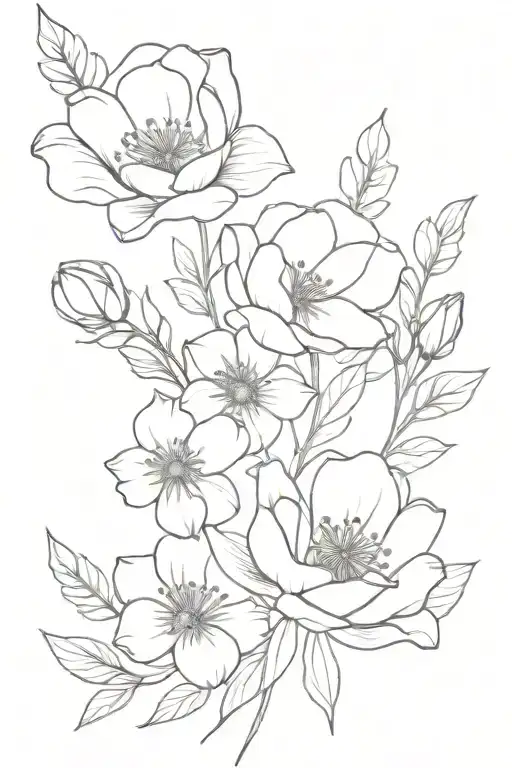 May October Birth Flower Bouquet Tied