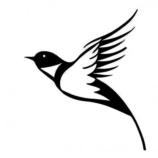 Swallow Bird In Da Vinci Draw