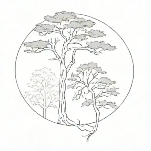 Half Of A Cedar Tree And Half Of A Maple Tree But We See Clearly Both