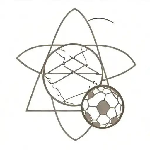 A Tattoo Combining Religious Symbols With Football Elements