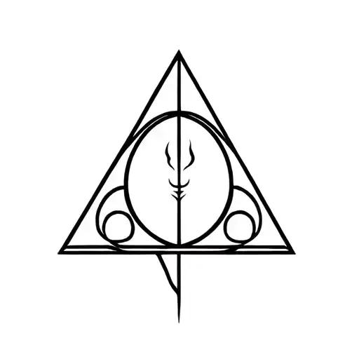 Deathly Hallows Symbol With Werewolf