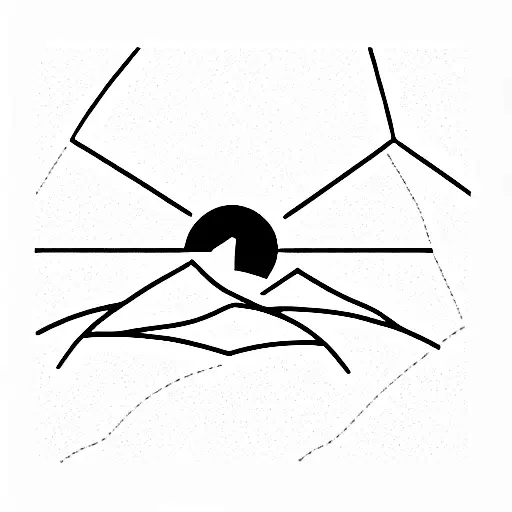 Zia Symbol With Pecos Mountains