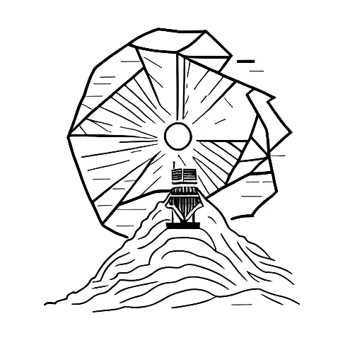 A Minimalist Tattoo Of The Iconic Table Mountain In South Africa