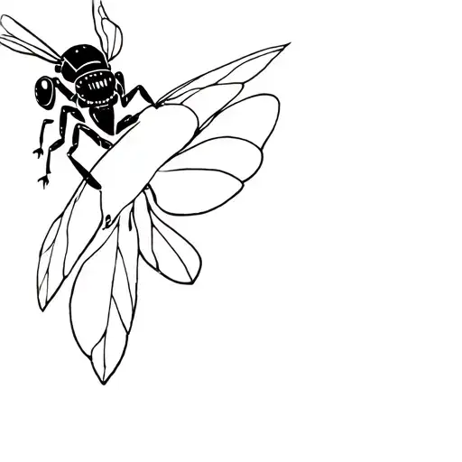 Ant In Armor Riding A Bee