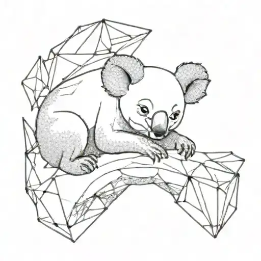 A Diamond Encrusted With Tiny Koalas Climbing On Its Facets