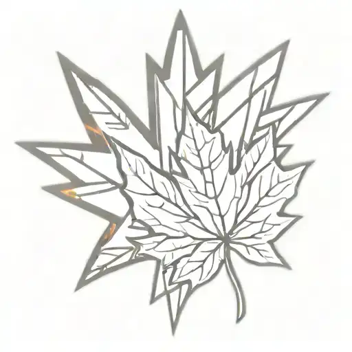 Union Jack Blended With Canadian Maple Leaf