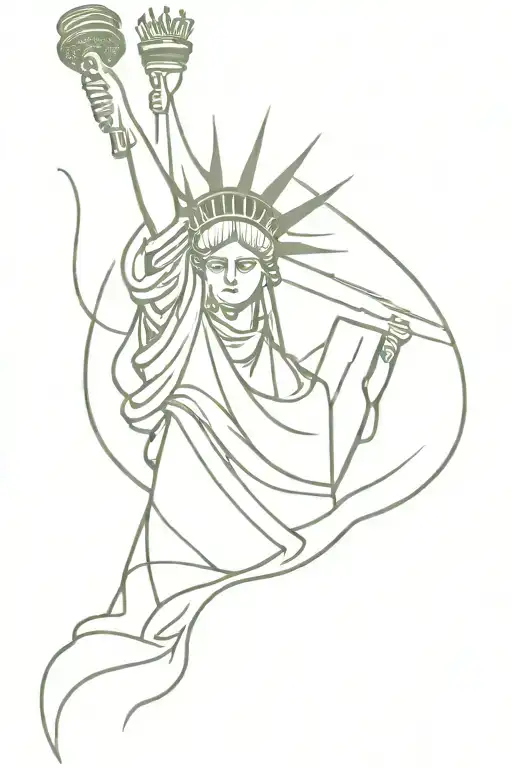 Statue Of Liberty Holding An Ar-15 Gun
