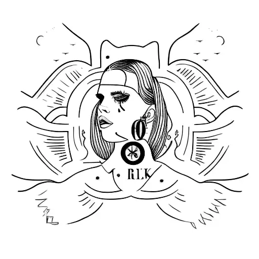 A Minimalist Tattoo Of Lana Del Ray Lyrics With A Feminist Symbol Incorporated