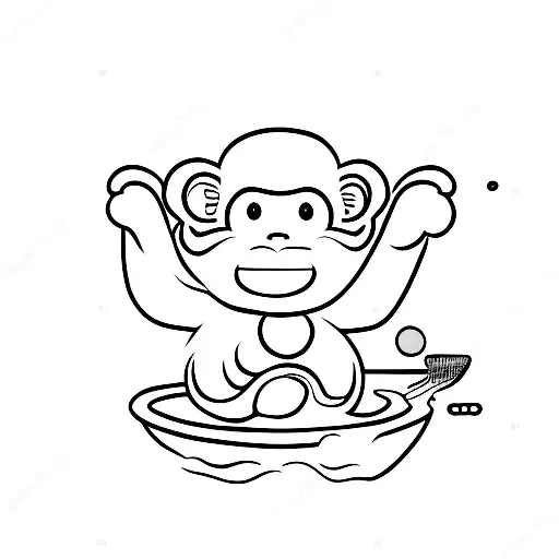 Japanese Monkey In Hot Tub