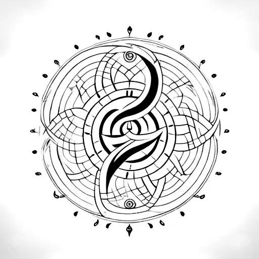 Trishul Inside Zen Circle