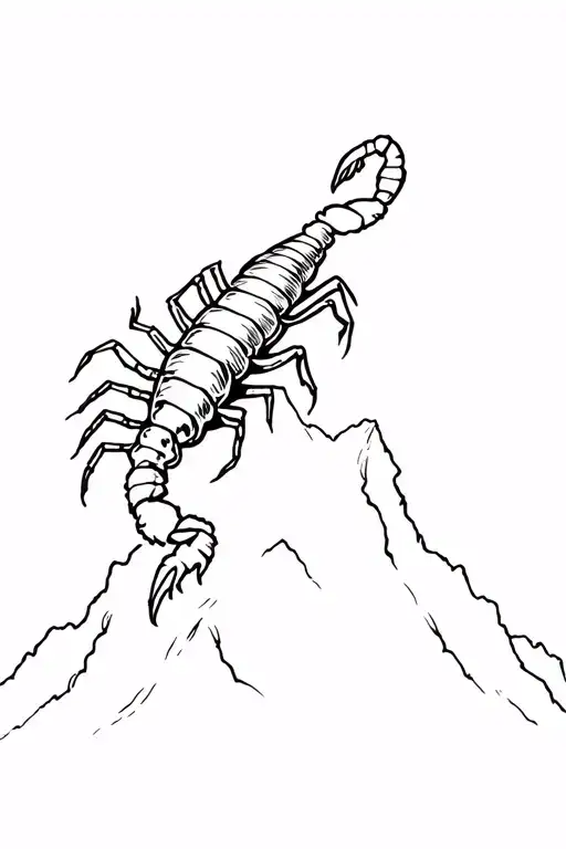 Climbing Mountain Peak Scorpion