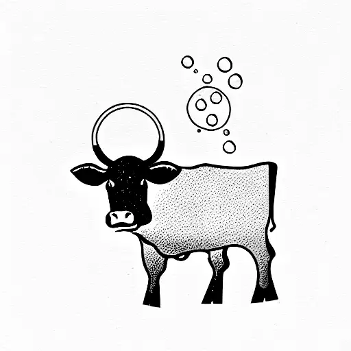 Cow And Bubbles