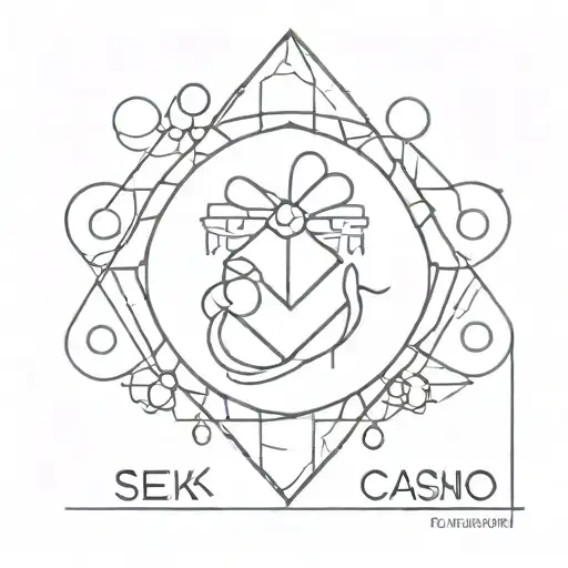 A Minimalist Geometric Design Representing The Client's Love Seks Drugs Casino