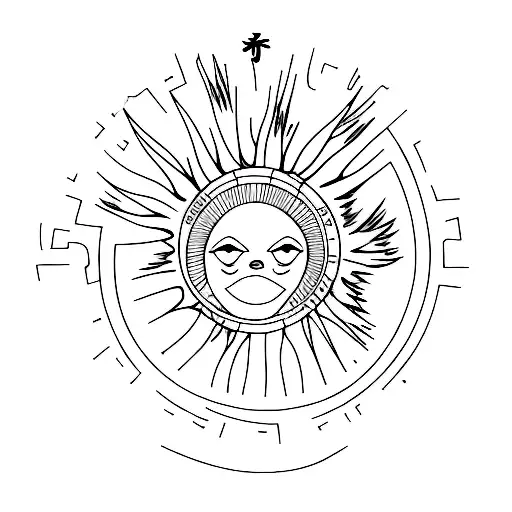 Tree Lake Mountain Sun