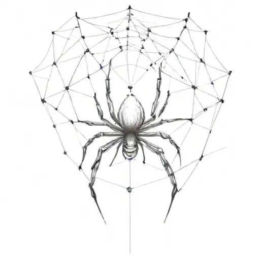 The Number 4 In The Middle Of A Spider