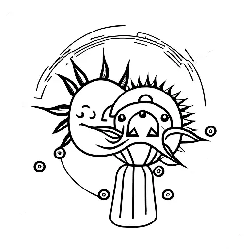 Smiling Cactus With Smiling Sun