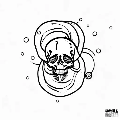 Skull Whispering Behind Ear